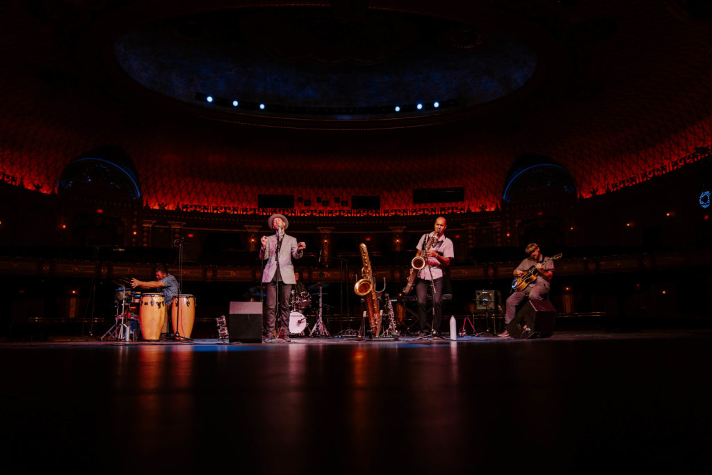 Event photography of Frog and Toad's Dixie Quartet performing at the Tennessee Theatre