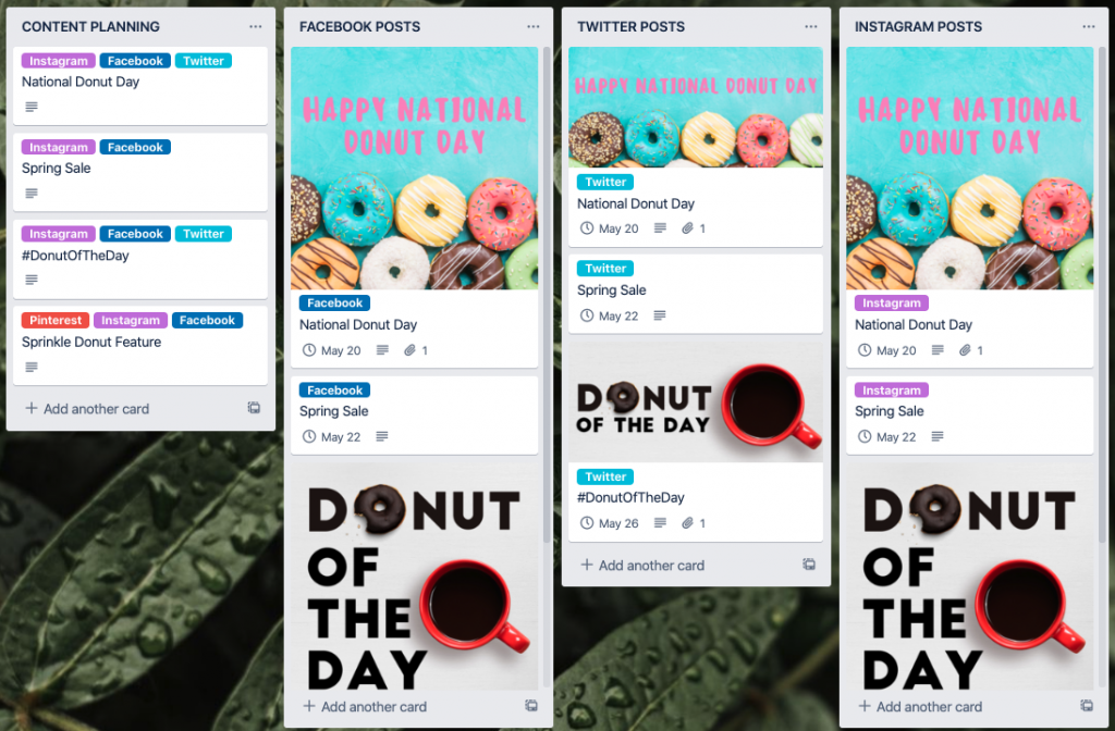 Facebook Treasure Chest is a Social Media Trello Template for 