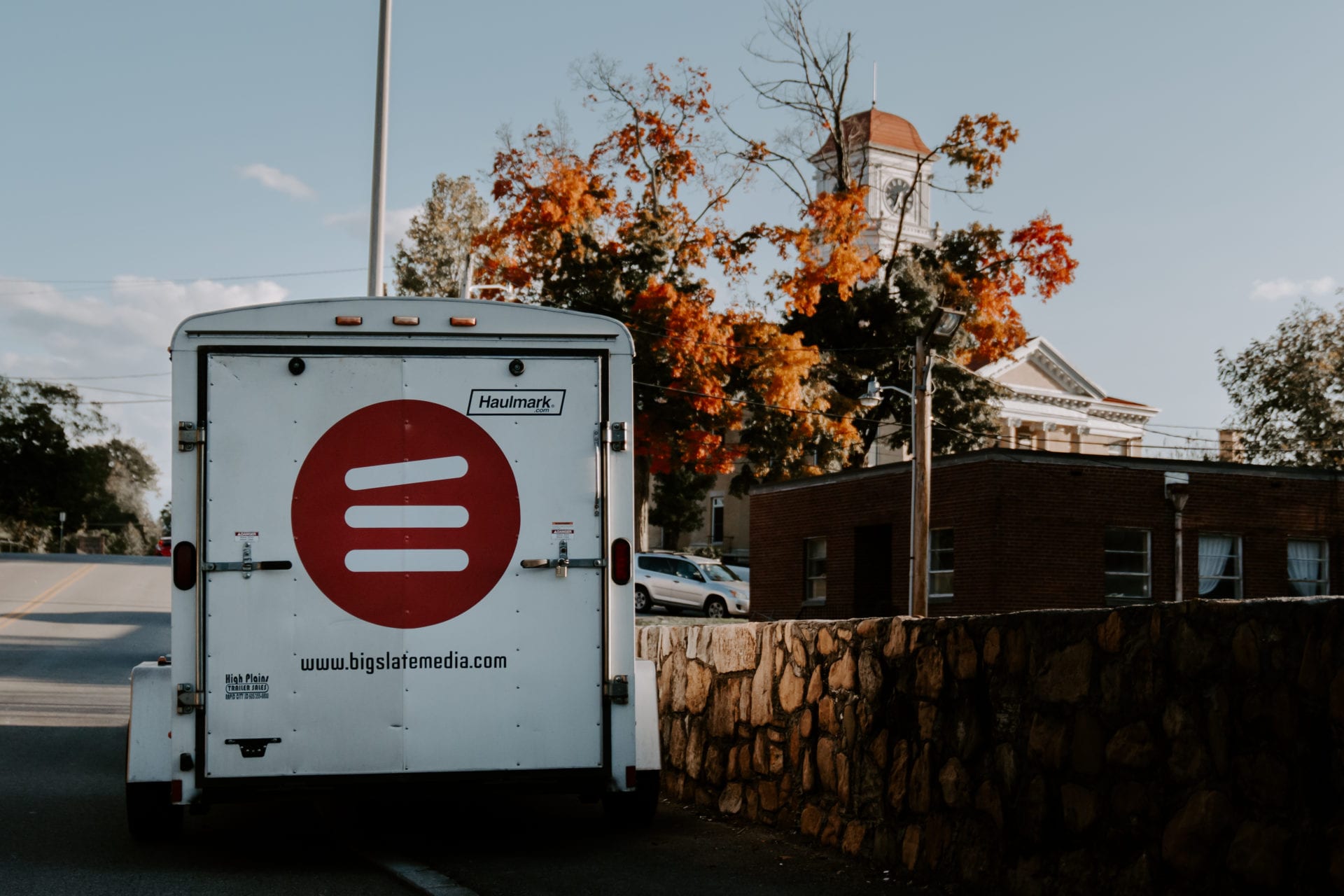 the big slate media trailer in downtown Maryville