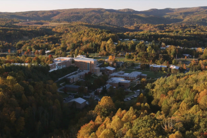 Aerial photo of the University of Virginia's College at Wise