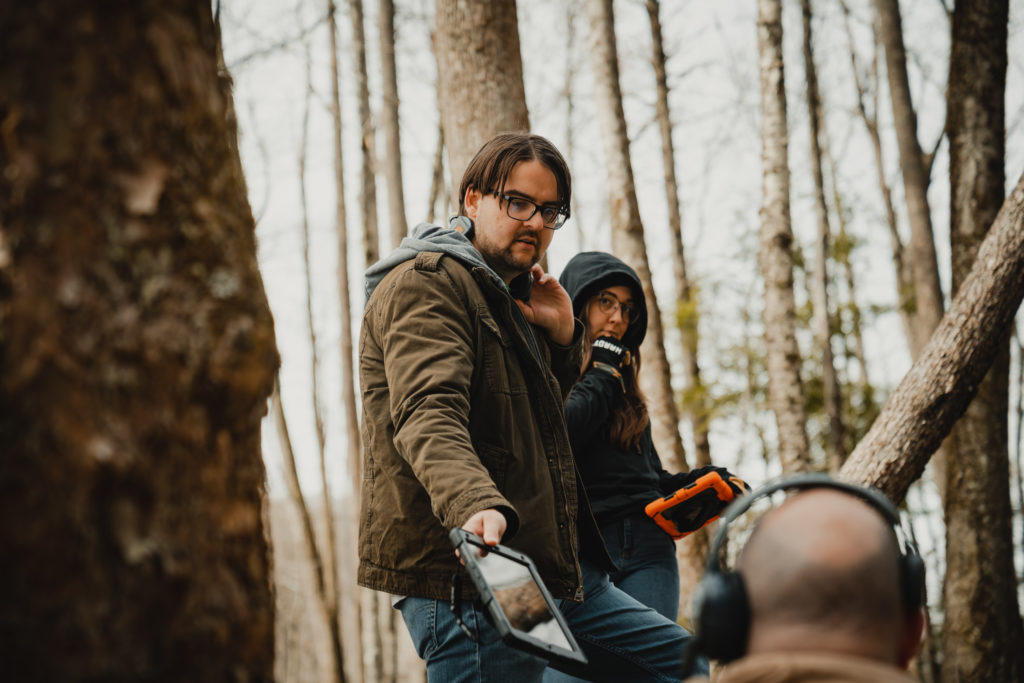 Eli Heaton Directing on the set of a short film