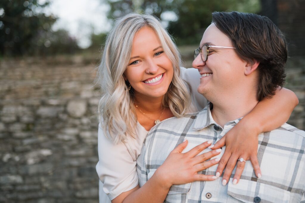 A picture of Annie Thomas with her husband, Austin